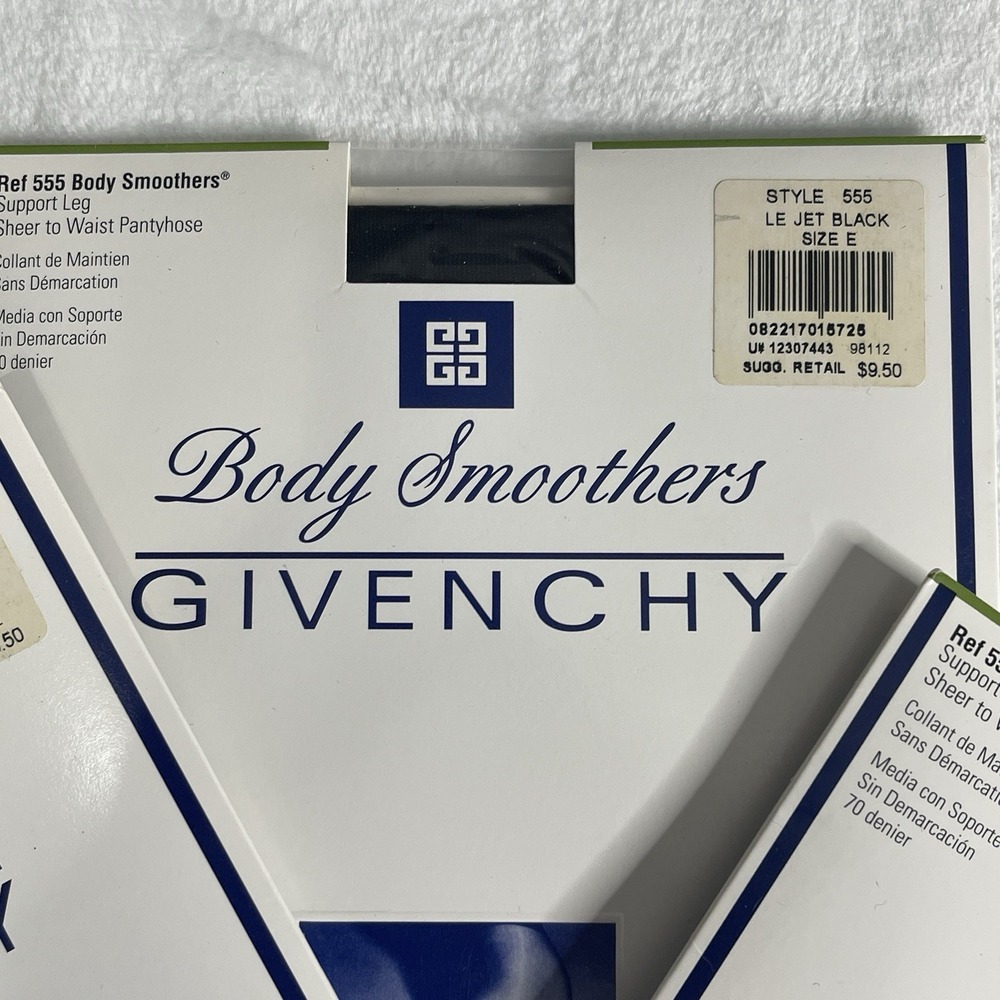 NOS 1996 Givenchy Hosiery Body Smothers 555 Size E Control Top Sandal Womens - Picture 3 of 5